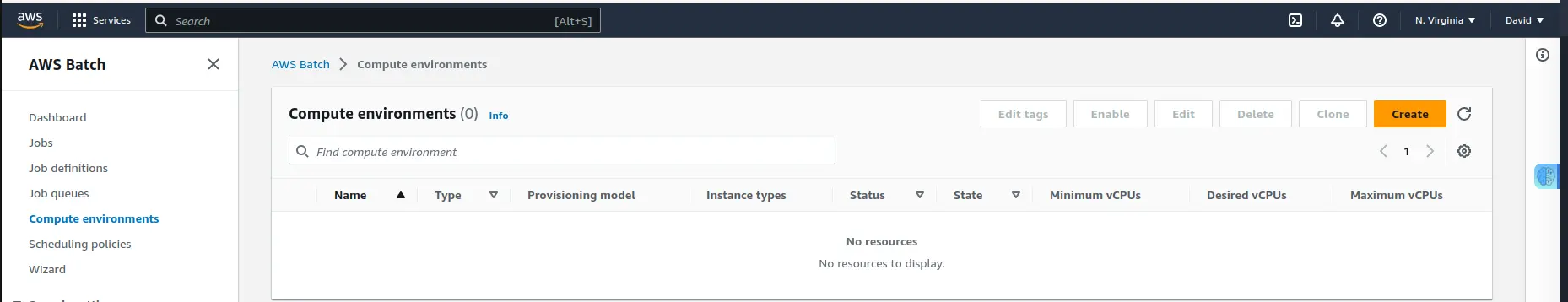 AWS Batch Compute environment