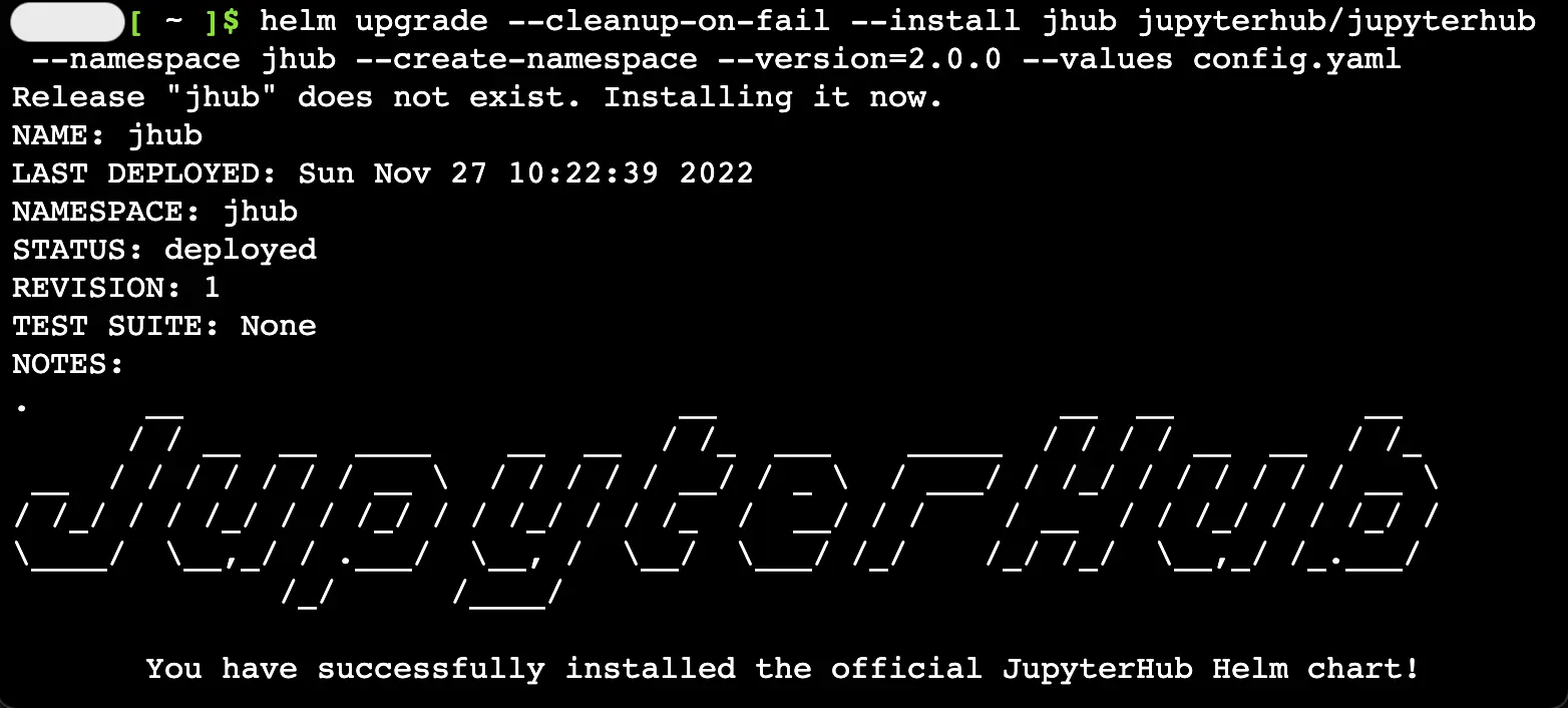 Installing JupyterHub using Helm