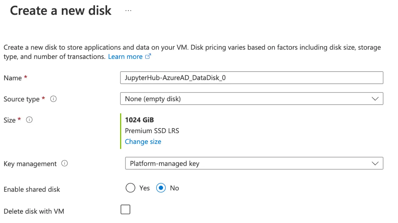 Virtual Machine Configuration