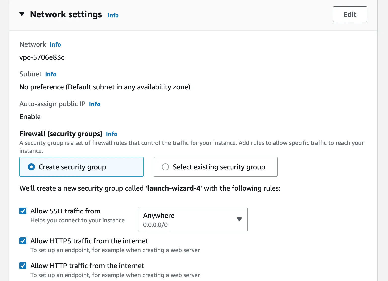 Allow HTTP and HTTPS traffic