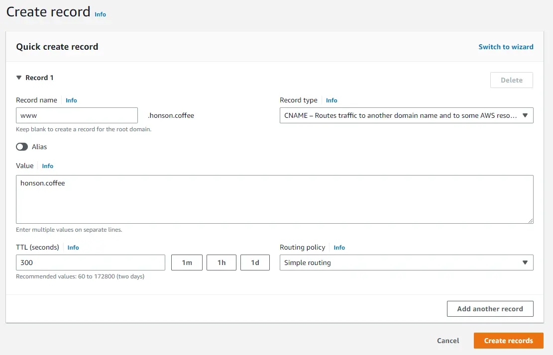 Configure Hosted Zone