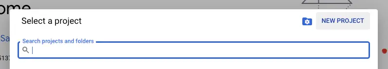Google Cloud New Project