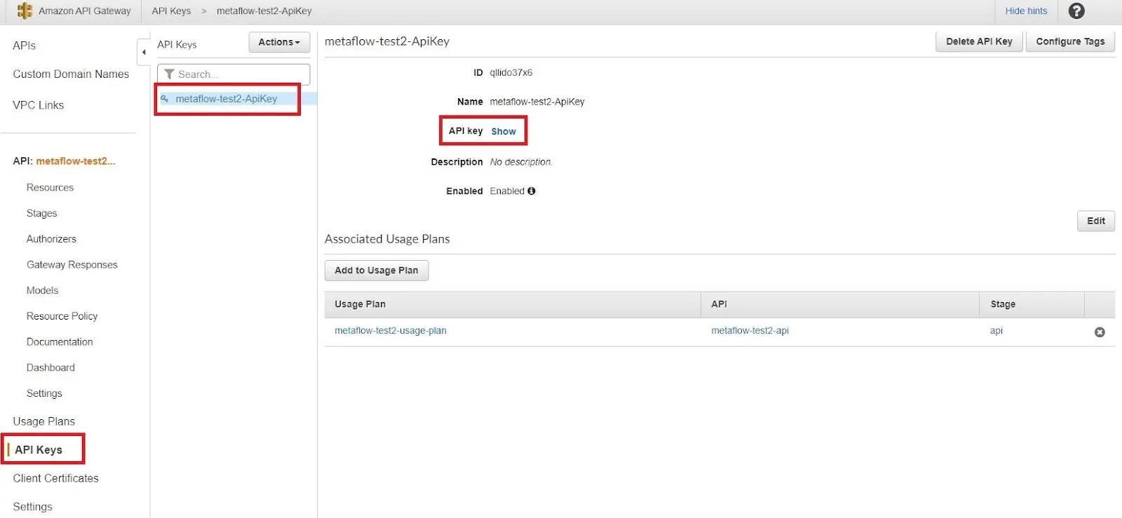 Meta Flow Test Key