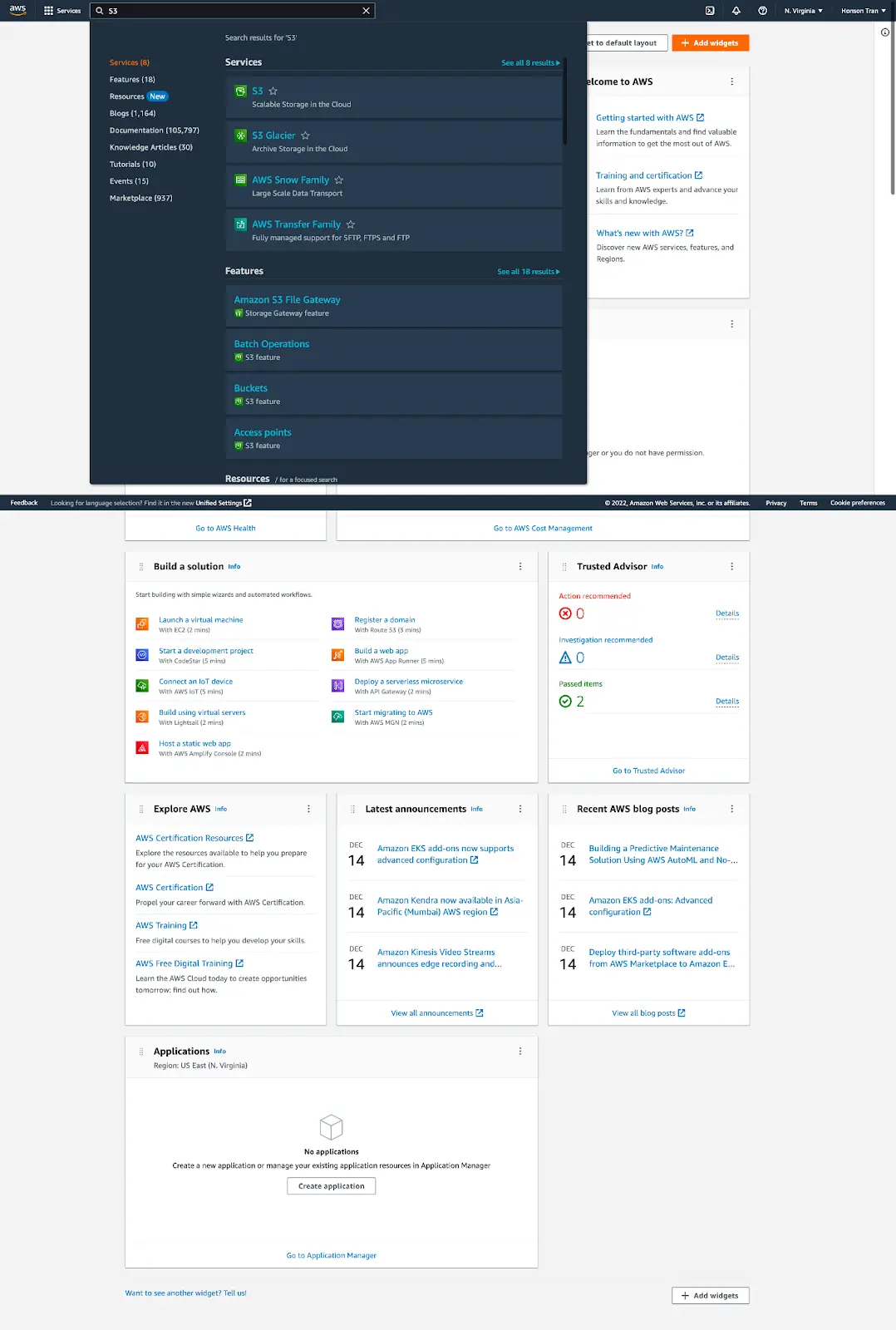 S3 Dashboard