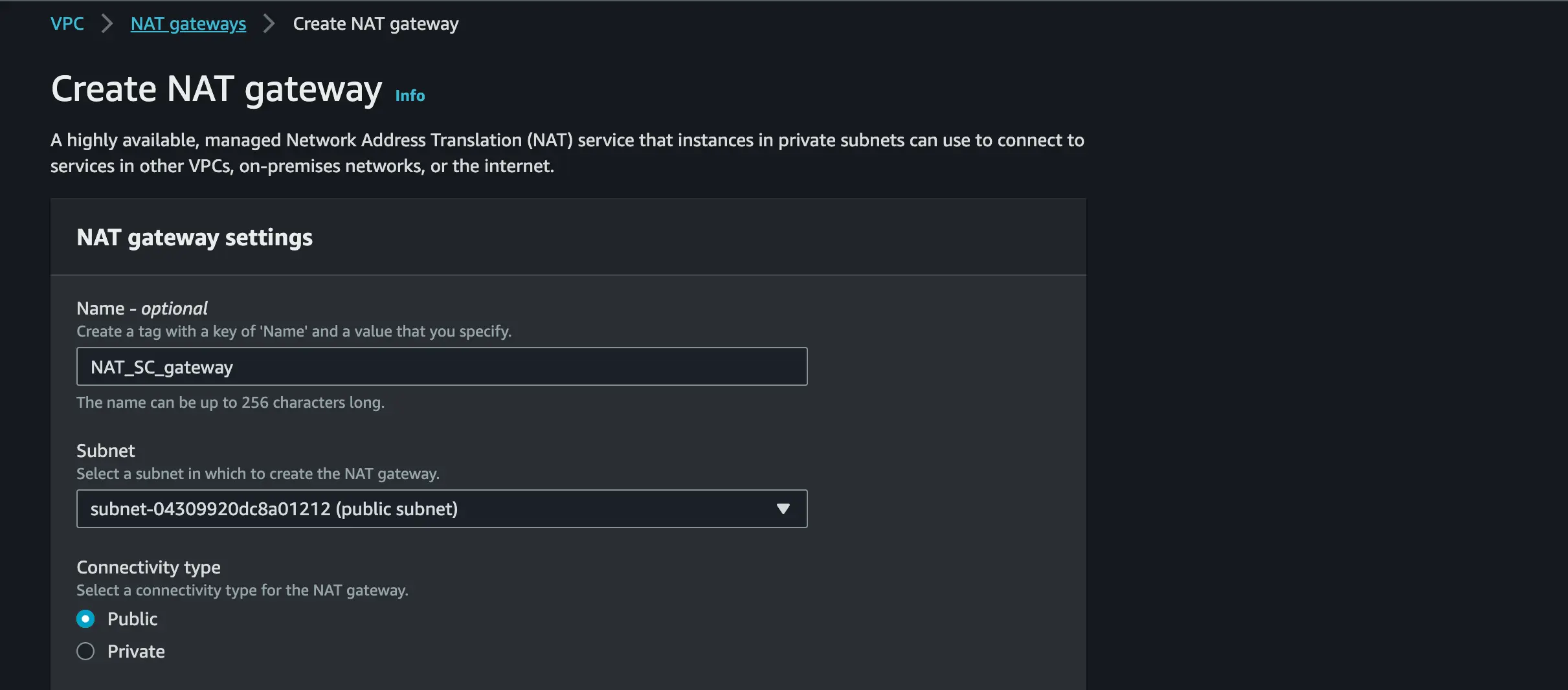 Setup AWS VPC 5