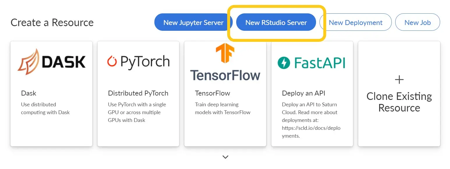 RStudio server resources